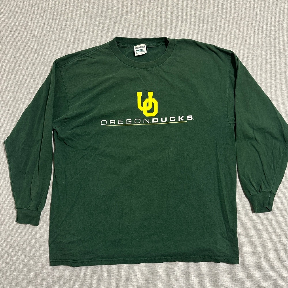 Briar‎ Creek Oregon Ducks Mens XL Long Sleeve T-Shirt Green Collegiate Athletic